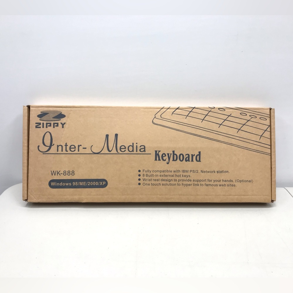 Vintage Zippy WK-88 Inter-Media Desktop Computer Keyboard‎ BRAND NEW IN BOX! - Picture 3 of 4